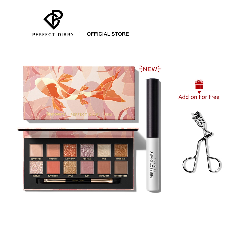 Set bảng màu mắt 14g + mascara đen 4.5g Perfect Diary