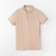 Áo polo nam Leo Vatino phối viền cổ dệt cotton cá sấu co giãn PLGV49B