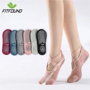 Vớ tất chân tập yoga pilates quai chéo 6 màu