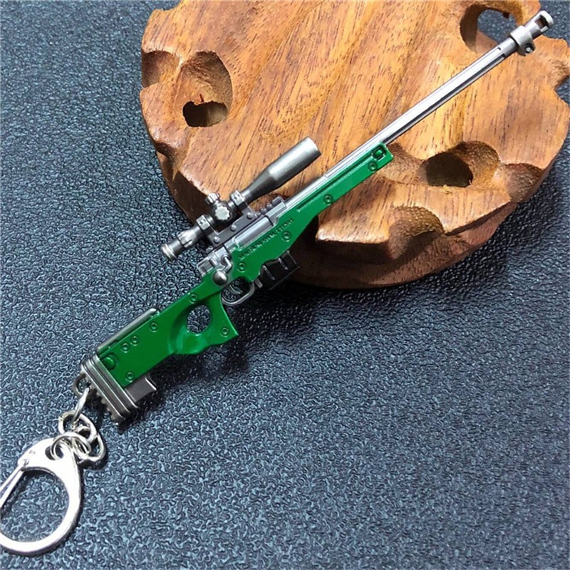 Móc khoá hợp kim mô hình súng AWM game bắn súng PUBG 12cm