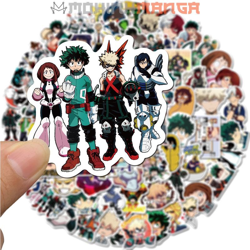 Sticker My Hero Academia miếng dán decal Học viện siêu anh hùng chống nước hình dán Midoriya Bakugou Todoroki All Might
