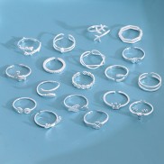 Nhẫn thép không gỉ dạng hở có thể điều chỉnh kiểu dáng cổ điển tinh tế cho nữ