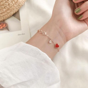  Vòng Tay Hợp Kim Đính Đá Hình Trái Tim Xinh Xắn Cho Nữ