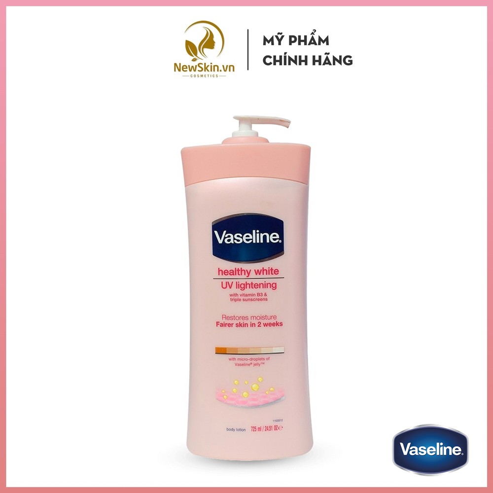 Sữa Dưỡng Thể Vaseline Healthy White UV Lightening Cấp Ẩm Sáng Da - 725ml
