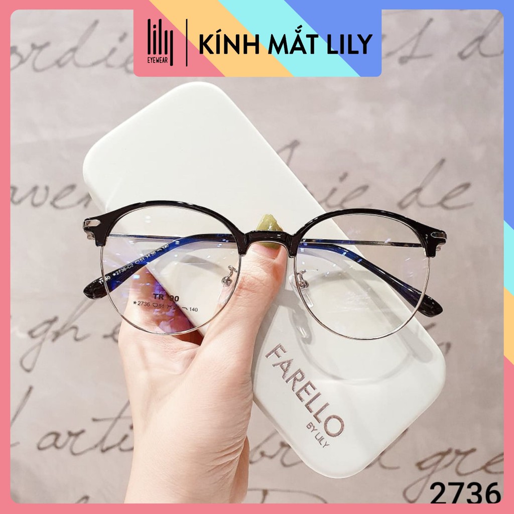 Gọng Kính Cận Tròn Mảnh Kim Loại L2736 - Gọng Kính Mắt Tròn Nữ Lilyeyewear