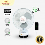 Quạt sạc tích điện để bàn AC&DC 12 inch Honjianda FL301 1-2 bình - có đèn LED & USB