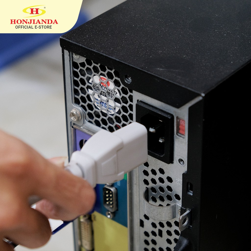 Dây Nguồn 3 chấu dài 2 mét dùng cho PC Máy tính - Laptop - Nồi Cơm Điện - Máy In chính hãng Honjianda