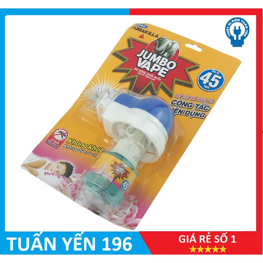 Bộ xông tinh dầu Jumbo hương hoa lily đuổi muỗi việt nam Jumbo