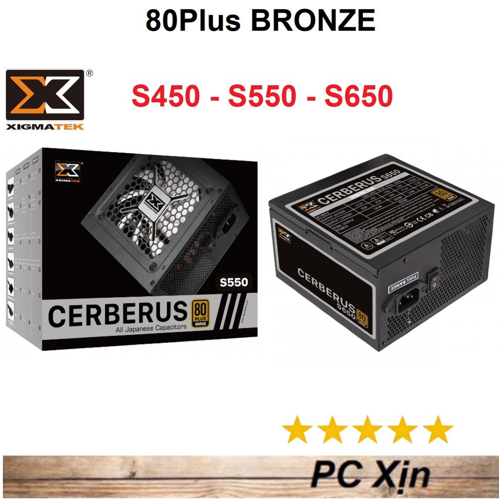 Nguồn máy tính Xigmatek CERBERUS S450 S550 S650 - EN41121 EN41138 EN41145 Chính Hãng
