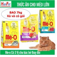 Me-o bao 7kg Thức ăn dạng hạt cho mèo lớn vị CÁ NGỪ & HẢI SẢN&cá thu đồ ăn mèo trưởng thành