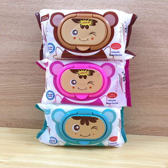 Khăn giấy ướt sky 125 tờ không mùi siêu rẻ