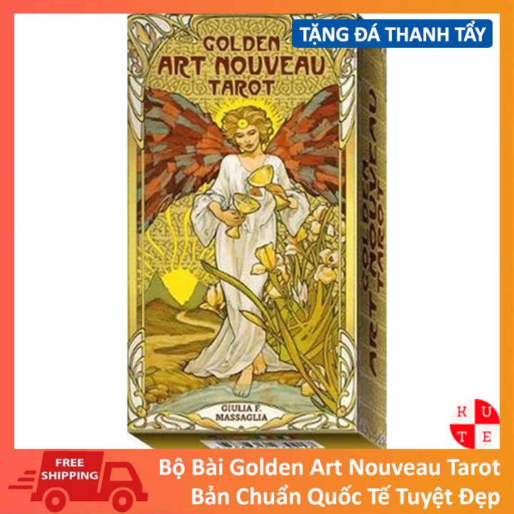 Bài Tarot Golden Art Noveau Tarot 78 Lá Bài Tặng File Tiếng Anh Và Đá Thanh Tẩy
