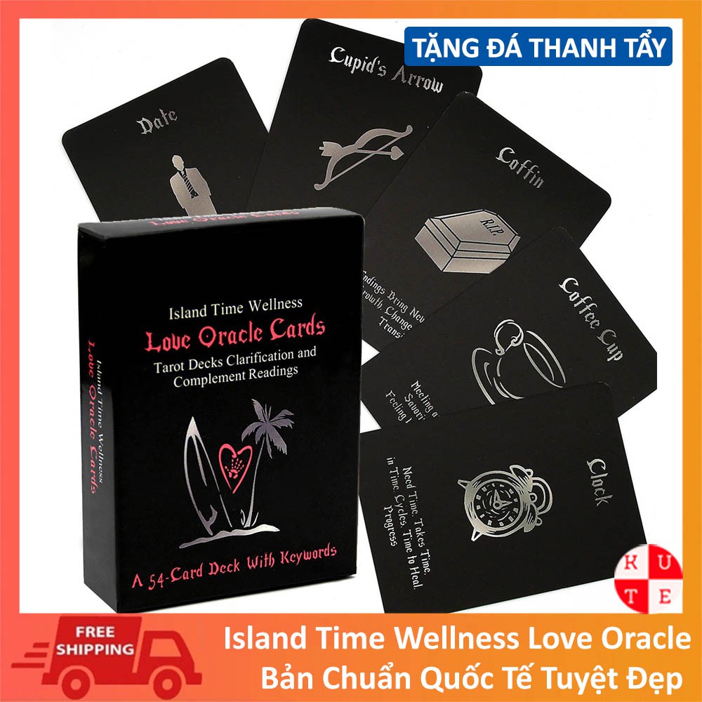 Bài Oracle Island Time Wellness Love Oracle 54 Lá Bài Tặng Đá Thanh Tẩy