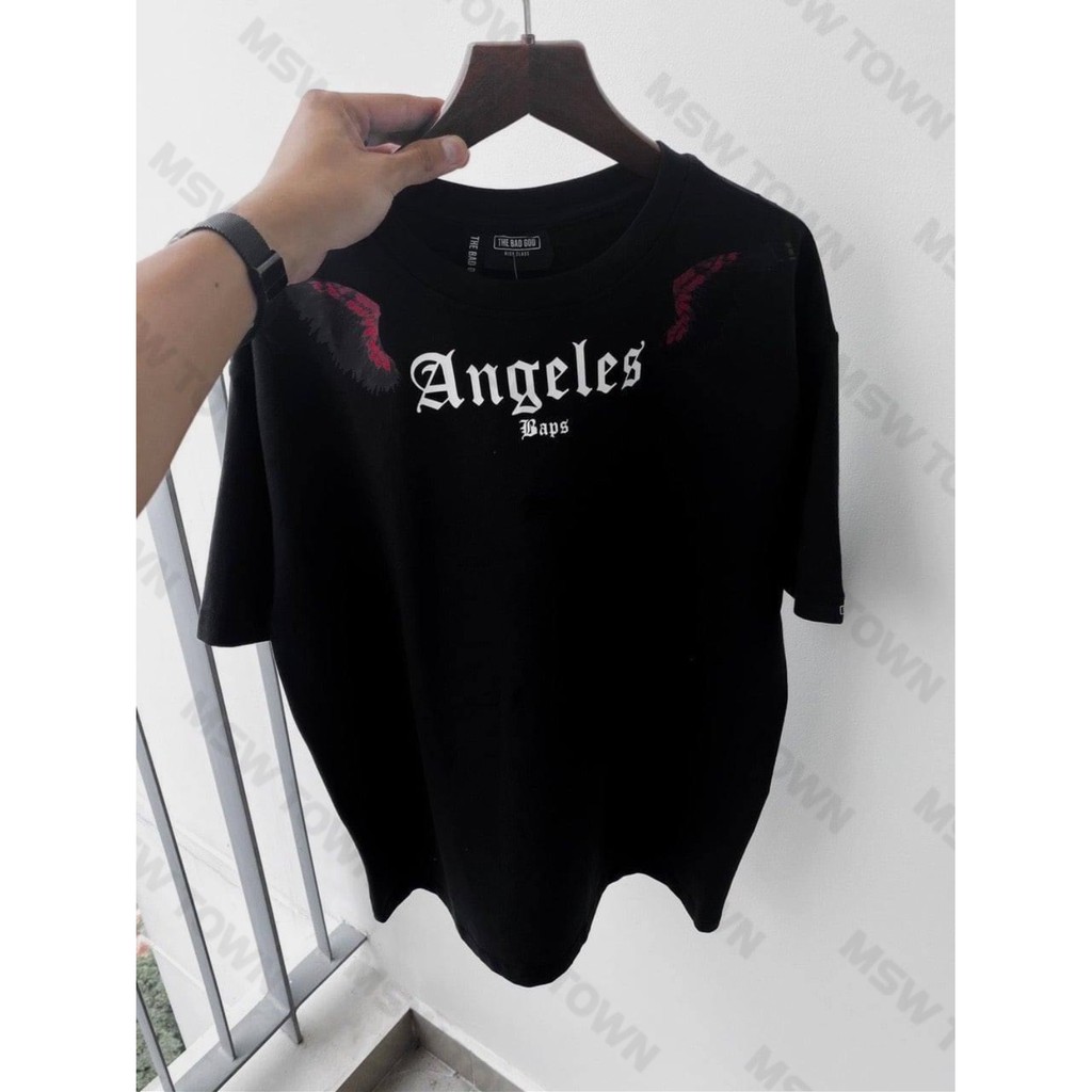 Áo thun tay lỡ Angles Baps Tee, áo T Shirt cotton form rộng in hình nam nữ unisex, MSW Town