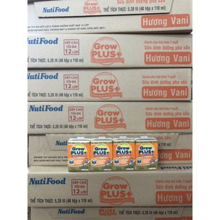 Thùng sữa bột pha sẵn NUTI GROW PLUS CAM 48 hộp - 110ml