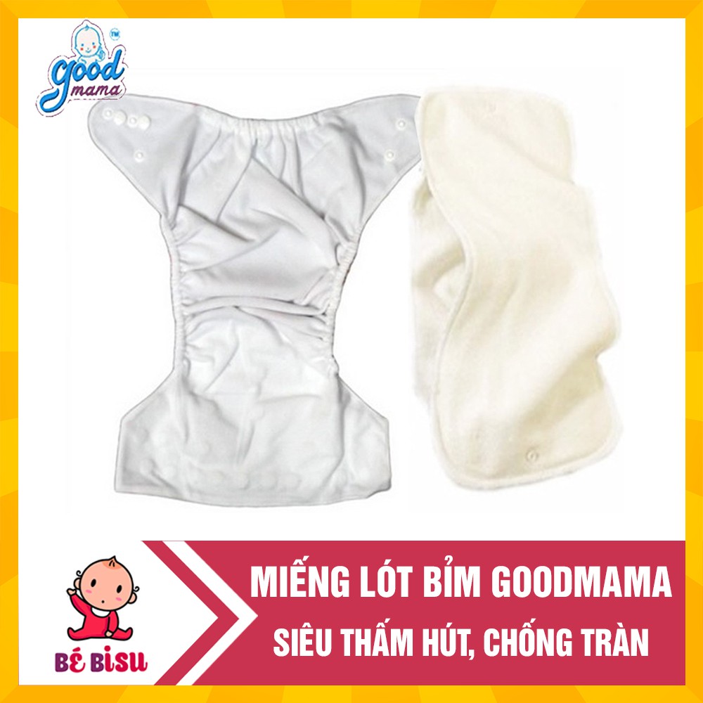 Miếng lót bỉm vải Goodmama Size M, L (3-20kg) 5, 6 lớp siêu thấm hút cho bé.
