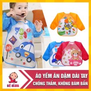 Áo yếm ăn dặm dài tay chống bẩn cho bé