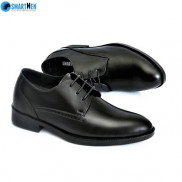 Giày Công sở tăng chiều cao da bò thật SMARTMEN GD3-02 Đen