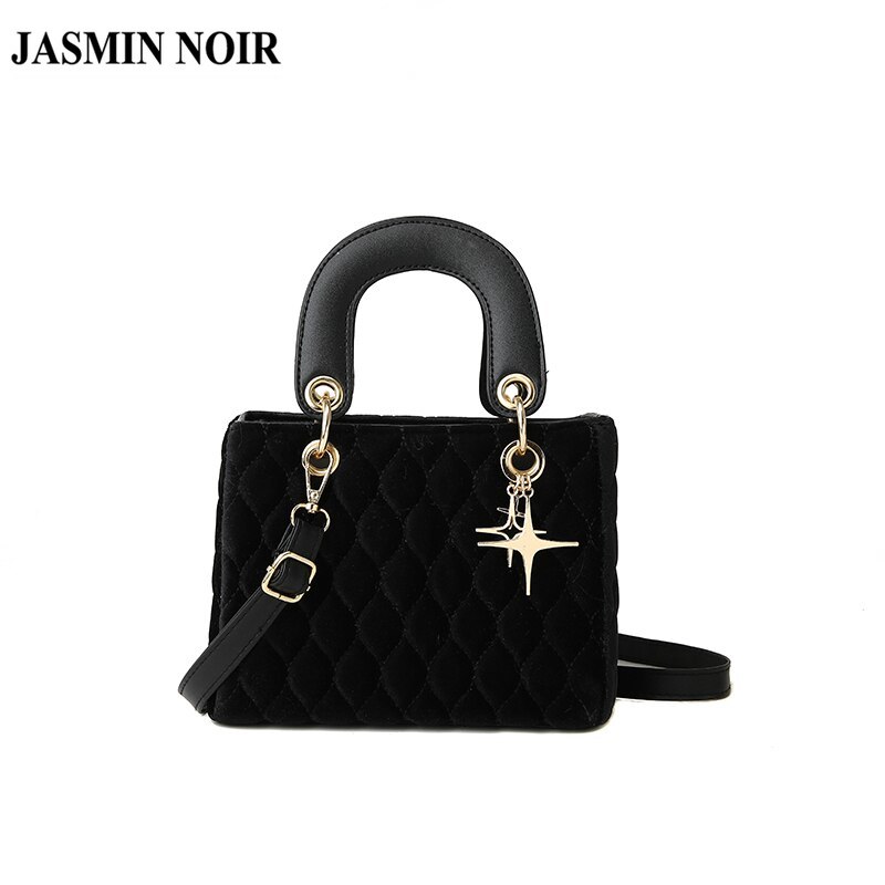 Túi Xách JASMIN NOIR Bằng Vải Nhung Kiểu Vuông Thời Trang Mùa Đông 2020 Dành Cho Nữ