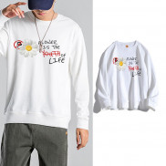 Áo Thun Nam Dài Tay Unisex . Áo Sweater Nam Cổ Tròn Basic Chất Liệu Cotton giữ nhiệt