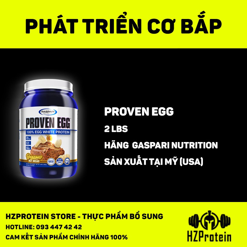 GASPARI PROVEN EGG - PROTEIN LÒNG TRẮNG TRỨNG (2 LBS)