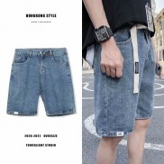 Quần short jeans ống rộng thời trang mùa hè Âu Mỹ cho nam -cam kết Giặt không phai màu