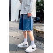 Quần short jean loang 2 màu - Hình thật kèm clip-Q13