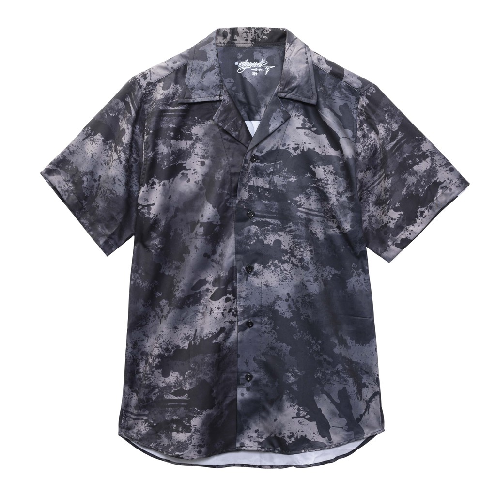 Áó Sơ Mi Tay Ngắn Darksky SGES Họa Tiết Vải Lụa Form Rộng Unisex