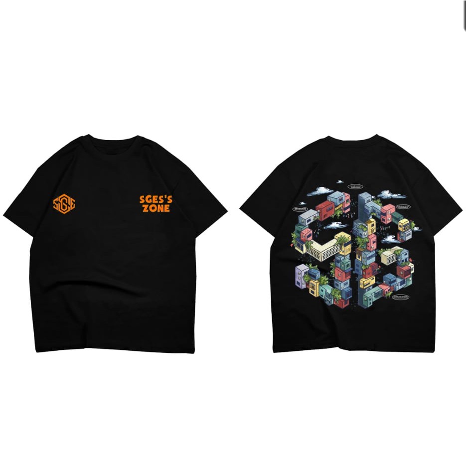 Áo Thun Tay Lỡ Form Rộng Zone SGES Unisex Streetwear Nam Nữ