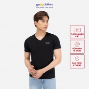 Áo phông nam YODY cổ tim form rộng vải cotton thoáng mát PPM3997