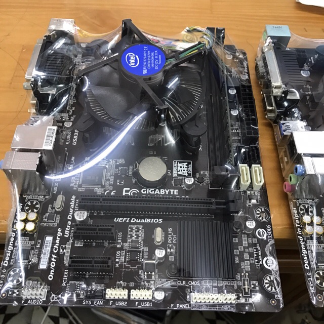 Combo main giga H8+ chip G3450+ram 4g hàng đẹp phá giá ảnh thật