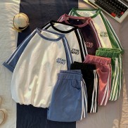 Bộ thể thao💘FREESHIP💘 Bộ thể thao nam nữ unisex sọc Star War -Bốn màu Đen Tím Xanh lá Xanh dương 3 Size M L XL