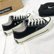 FREE SHIP 50K giầy thể thao nữ CVV 2 màu trắng đen