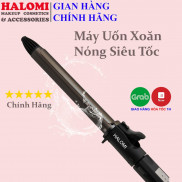 Máy uốn xoăn tóc trục thép chính hãng HALOMI cao cấp 5 mức nhiệt nóng siêu tốc chuyên dùng làm tóc