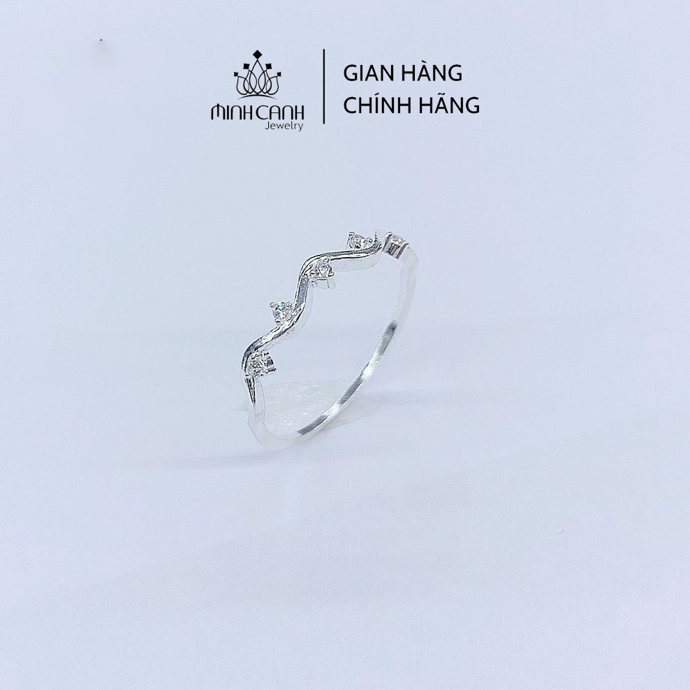 Nhẫn Bạc Nữ Dạng Sóng Đính Đá - Minh Canh Jewelry