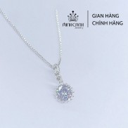 Dây Chuyền Bạc Nữ Minh Canh Jewelry Đá Tròn Treo