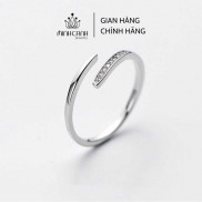 Nhẫn Bạc Nữ Dáng Hở Đính Đá - Minh Canh Jewelry