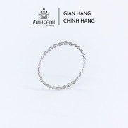 Nhẫn Bạc Nữ Xoắn Trơn Thương Hiệu Minh Canh Jewelry