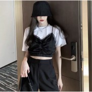 ÁO CROTOP KÈM BRA PHI LỤA