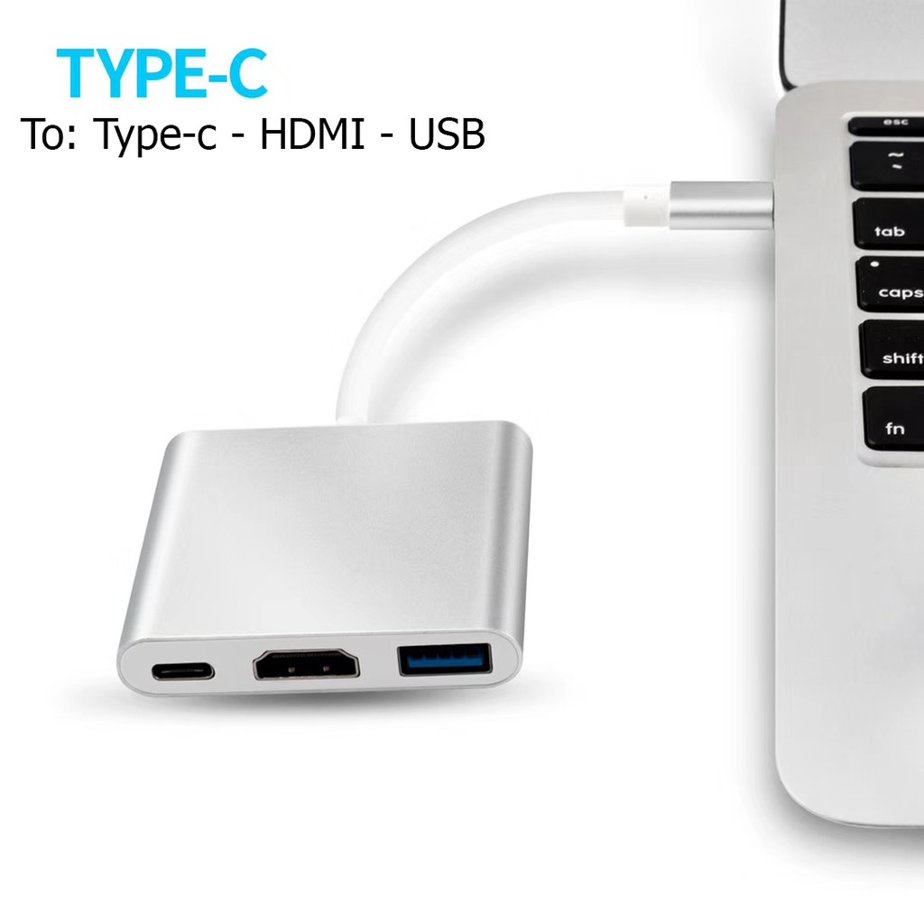Usb Type-C To USB-C 4K HDMI, VGA USB 3.0, 3 trong 1, hỗ trợ Samsung MHL