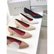 Giày mũi nhọn chần ô 6 cm Myss - CG147
