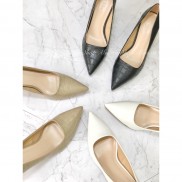 Giày mũi nhọn da rắn 5 cm Myss - CG166