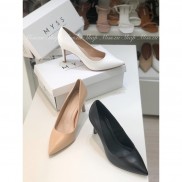 Giày mũi nhọn 7 cm da lì Myss - CG143
