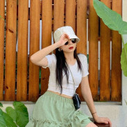 Áo croptop nữ ngắn tay, ôm body, chất thun cotton co giãn,freesize, thiết kế T-Ju, phong cách Hàn Quốc (áo Hạ Lan)
