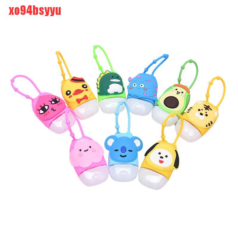 Chai đựng nước rửa tay bằng silicone có móc treo kiểu dáng hoạt hình xinh xắn