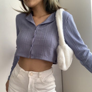SP001018 Áo Tay Dài Xanh Đậm Krist Top