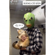 (CÓ SẴN - KHÔNG MÙI NHỰA ) Mặt nạ hình đầu cá màu xanh - hóa trang đầu cá xanh