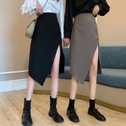 Chân váy chữ a midi xẻ đùi dáng dài siêu hot_XĐ888