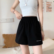  Quần unisex_quần đùi đũi nữ chun thêu siêu Hot