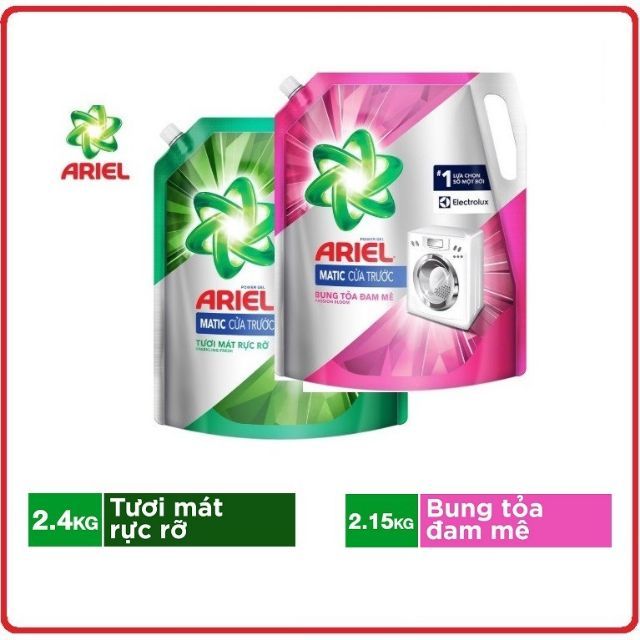  ARIEL CỬA TRƯỚC Nước giặt Túi Lớn